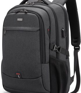 17 Inch Laptop Backpack for Travel Water Resistant College Backpack for Men/Women Laptop Bag with USB Charging Port,Black