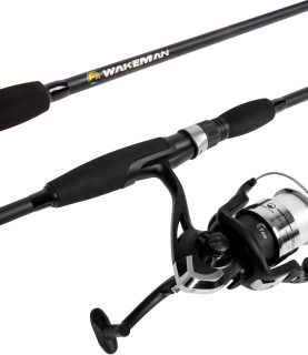 Fishing Rod and Reel Combo - Strike Series Medium Action 78-Inch Spinning Reel Pole - Fishing Gear for Bass, Trout, and Lake by Wakeman (Hot Pink)