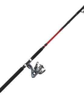 Quantum Optix Spinning Reel and 2-Piece Fishing Rod Combo, Durable Fiberglass Rod, Split-Grip EVA Foam Handle, Anti-Reverse Fishing Reel