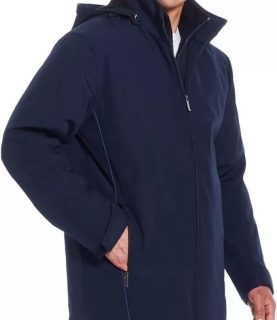 Men’s Ultra Tech Removable Fleece Lined Hood Jacket (Blue,X-Large)